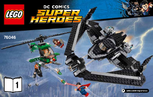 Manuale Lego set 76046 Super Heroes Eroi della giustizia - Battaglia nei cieli