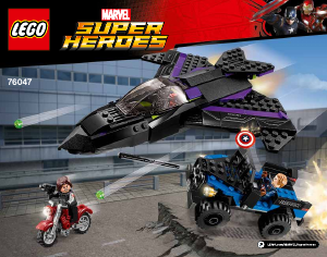 Manual de uso Lego set 76047 Super Heroes A la caza de Pantera Negra