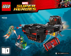 Brugsanvisning Lego set 76048 Super Heroes Iron Skull ubådsangreb på klodskassen
