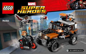 Manuál Lego set 76050 Super Heroes Nebezpečná krádež Crossbonese