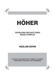 Mode d’emploi Höher H22LX810DVD Téléviseur LCD