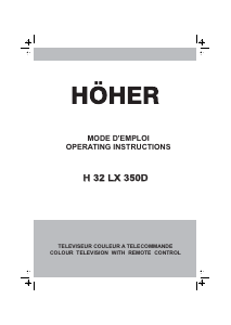 Handleiding Höher H32LX350D LCD televisie