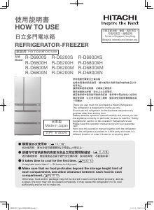 Manual Hitachi R-D6200M Fridge-Freezer