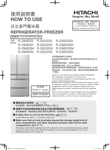 Manual Hitachi R-D6200N Fridge-Freezer