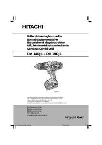 Bruksanvisning Hitachi DV 14DJL Borrskruvdragare