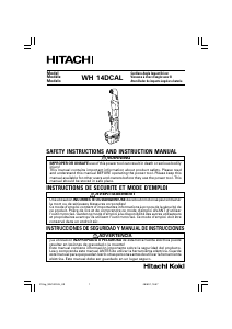 Manual de uso Hitachi WH 14DCAL Atornillador