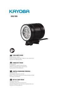 Manual Kayoba 002-106 Bicycle Light