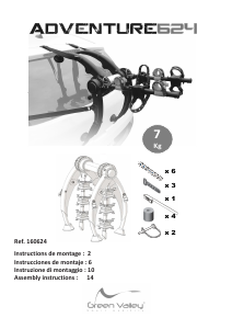 Manual de uso Green Valley Adventure 624 Porta bicicleta