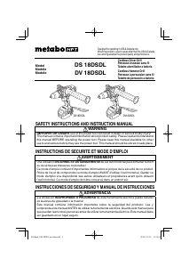 Handleiding Metabo DS 18DSDL Schroef-boormachine