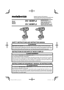 Handleiding Metabo DS 18DBFL2 Schroef-boormachine