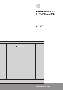 Brugsanvisning Gorenje GDV670XXL Opvaskemaskine