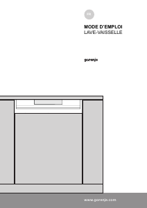 Mode d’emploi Gorenje GI66160 Lave-vaisselle