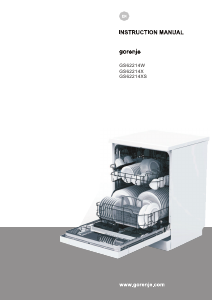 Manual Gorenje GS62214W Dishwasher