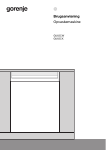 Brugsanvisning Gorenje GU63CX Opvaskemaskine