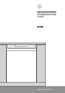 Brugsanvisning Gorenje GU652W Opvaskemaskine