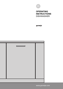 Manual Gorenje GV63160 Dishwasher