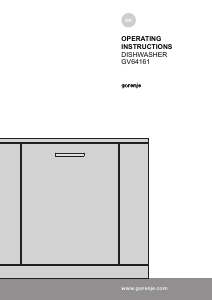 Handleiding Gorenje GV64161 Vaatwasser