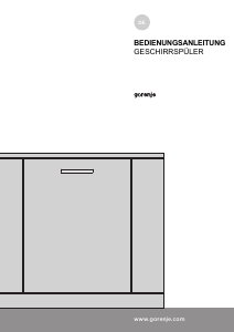 Bedienungsanleitung Gorenje GV65160 Geschirrspüler