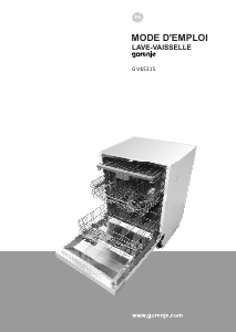 Mode d’emploi Gorenje GV65315 Lave-vaisselle