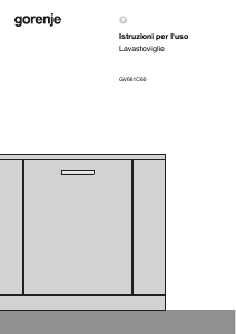 Manuale Gorenje GV661C60 Lavastoviglie