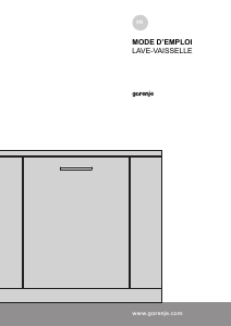 Mode d’emploi Gorenje GV67260XXL Lave-vaisselle