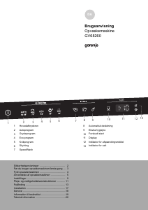 Brugsanvisning Gorenje GV68260 Opvaskemaskine