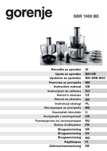 Bedienungsanleitung Gorenje SBR1000BE Küchenmaschine