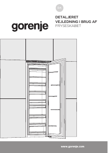 Brugsanvisning Gorenje GDFN5182A1 Fryser