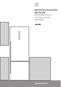 Mode d’emploi Gorenje NRK6192TX Réfrigérateur combiné