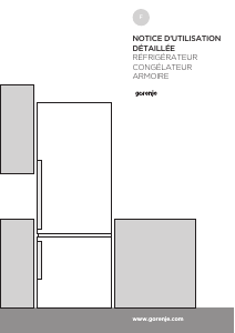 Mode d’emploi Gorenje NRKORA62E Réfrigérateur combiné