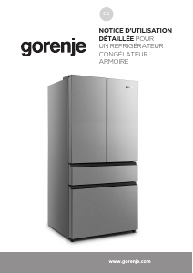 Mode d’emploi Gorenje NRM8181UX Réfrigérateur combiné