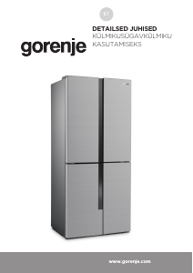 Kasutusjuhend Gorenje NRM8182MX Külmik-sügavkülmik