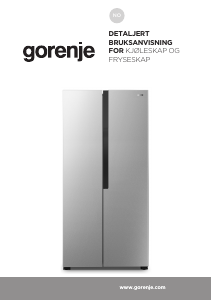 Bruksanvisning Gorenje NRS8182KX Kjøle-fryseskap