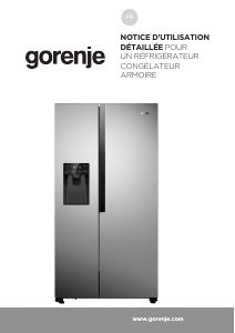 Mode d’emploi Gorenje NRS9181VX Réfrigérateur combiné