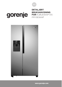 Bruksanvisning Gorenje NRS9182VX Kjøle-fryseskap