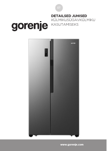 Kasutusjuhend Gorenje NRS918EMB Külmik-sügavkülmik