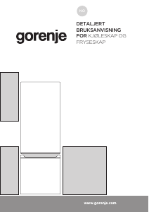 Bruksanvisning Gorenje RK4171ANW Kjøle-fryseskap