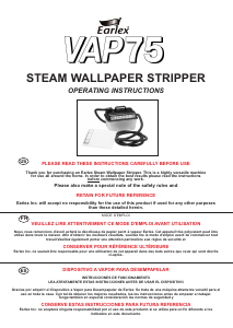 Manual Earlex VAP75 Wallpaper Steamer