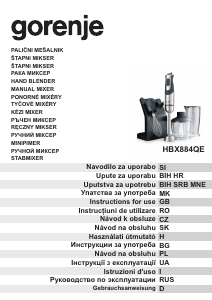 Bedienungsanleitung Gorenje HBX884QE Stabmixer