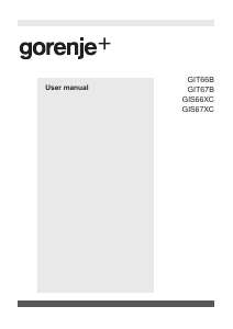 Handleiding Gorenje GIS66XC Kookplaat