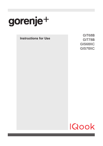 Handleiding Gorenje GIS68XC Kookplaat