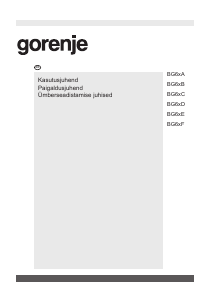 Kasutusjuhend Gorenje GT641B Pliidiplaat