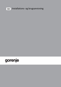 Brugsanvisning Gorenje GTW761UB Kogesektion