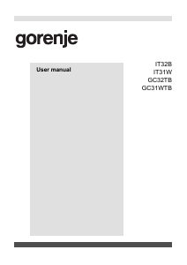 Handleiding Gorenje IT31W Kookplaat