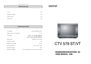 Handleiding Clatronic CTV 579 ST Televisie