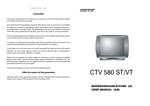 Manual Clatronic CTV 580 ST Television