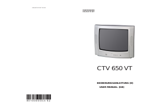 Manual Clatronic CTV 650 VT Television
