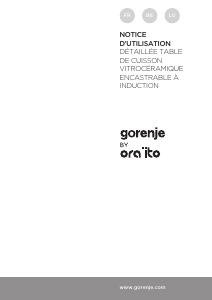 Mode d’emploi Gorenje IT646ORAW Table de cuisson