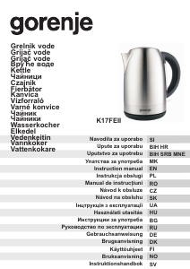 Käyttöohje Gorenje K17FE Kattila