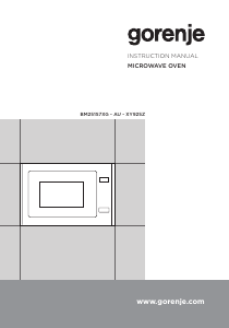 Manual Gorenje BM251S7XG Microwave